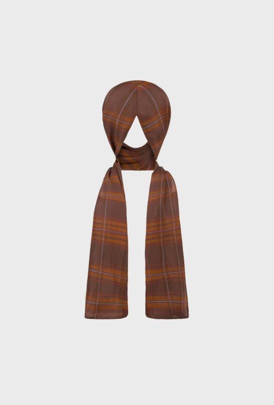  실크 런드리 머플러/스카프 실크 세탁 시폰 할리우드 헤드스카프 루트 플래드 - SILK LAUNDRY