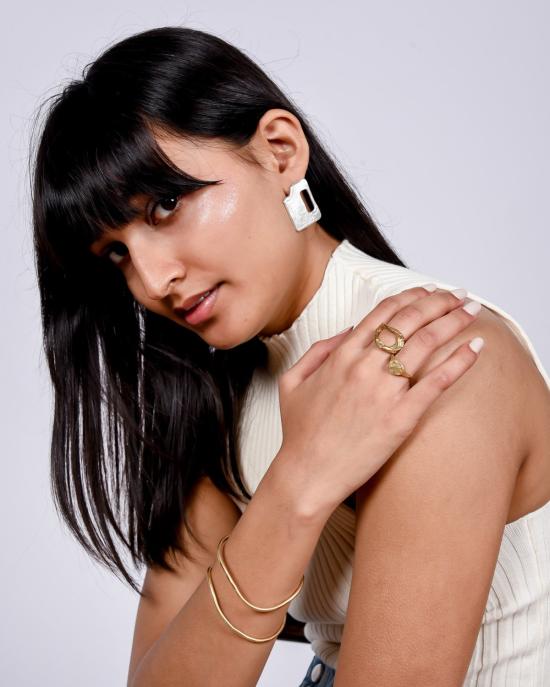  salt grass 이어링 솔트그래스 포르티코 귀걸이 실버 - OTHER BRANDS