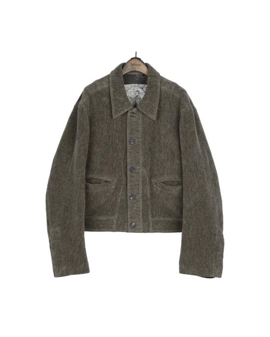  지기 첸 자켓 셰닐 원단 크롭 워커 재킷 81