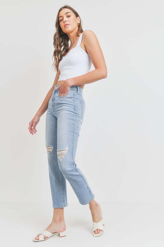  저스트 블랙 데님 데님 팬츠 롱 위크 진 - JUST BLACK DENIM