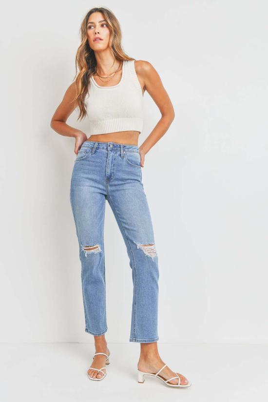  저스트 블랙 데님 데님 팬츠 롱 위크 진 - JUST BLACK DENIM