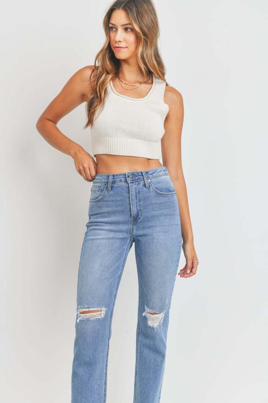  저스트 블랙 데님 데님 팬츠 롱 위크 진 - JUST BLACK DENIM