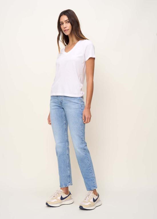  The Standard Stitch 반팔 티셔츠 스탠다드 스티치 브이넥 티셔츠 화이트 - OTHER BRANDS