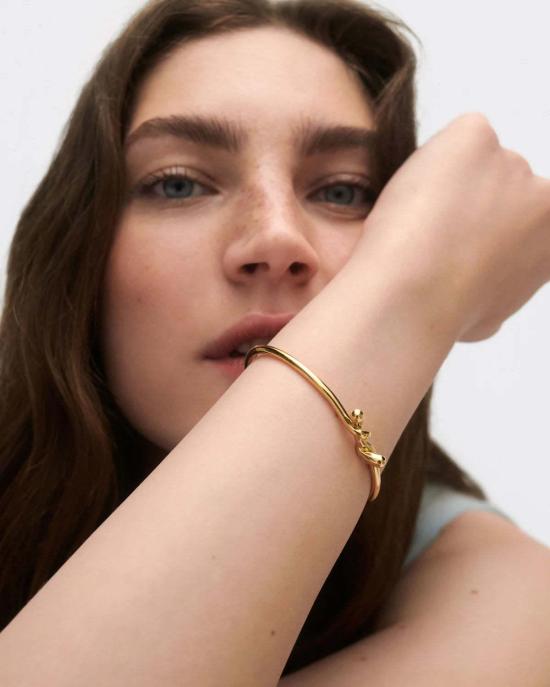  피디파올라 커프스 링크/타이 홀더 파파올라 트위스트 뱅글 골드 - PD PAOLA