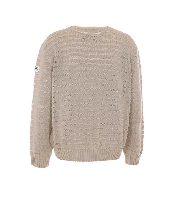  MM6 메종마르지엘라 스웨터 Mm6 메종 마르지엘라 디스트레스드 크루넥  베이지 - MM6 MAISON MARGIELA