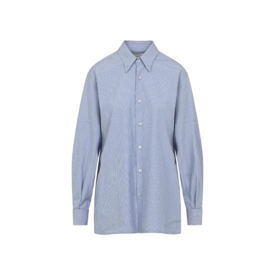  마르지엘라 셔츠 메종  셔츠 라이트 블루 그레이 - MAISON MARGIELA