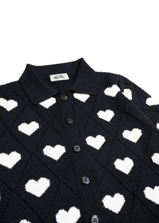  지지 니트웨어 가디건 Gigi 니트웨어 러브 폴로 - GIGI KNITWEAR