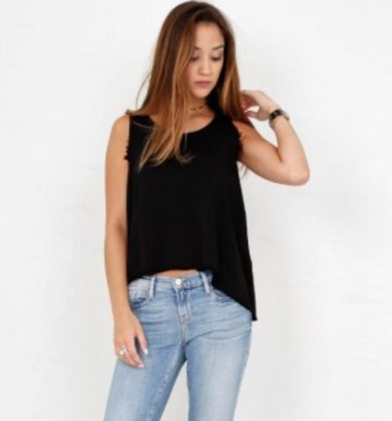  메릿 찰스 민소매 티셔츠 브루니 탱크 블랙 - MERRITT CHARLES