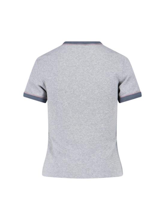  끌로에 반팔 티셔츠 로고 티셔츠 그레이 - CHLOE