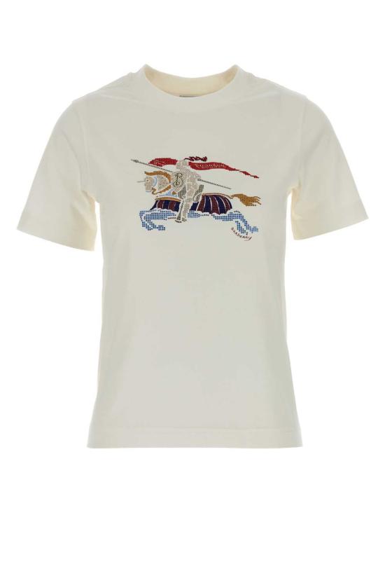  버버리 반팔 티셔츠 코튼 티셔츠 초크