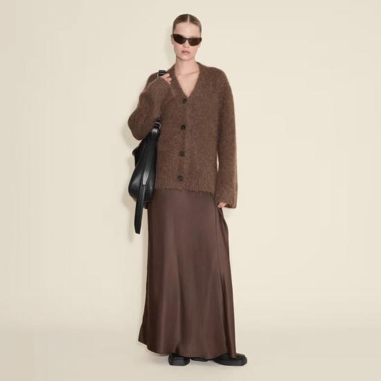  홀츠베일러 가디건 Holzweiler Fure 플러피 카디건 다크 브라운
