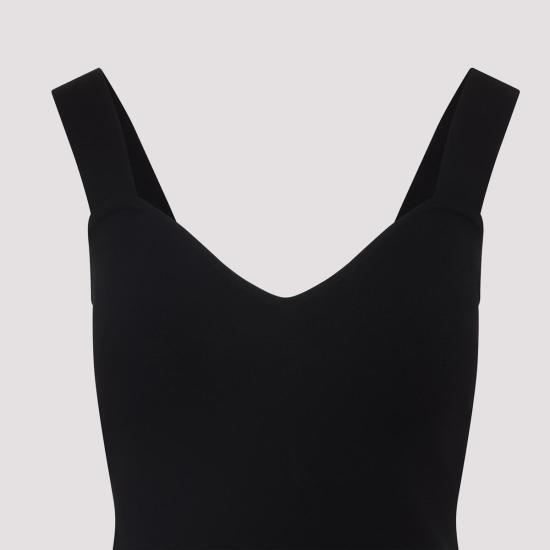  막스마라 미디 원피스 막스 마라 티크 컴팩트 미디 드레스 네로 - MAX MARA