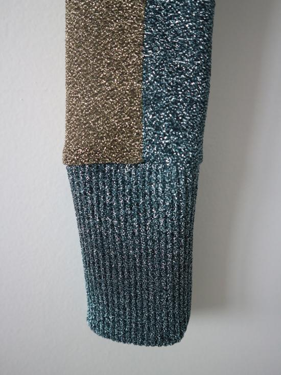  카이 인티메이츠 민소매 티셔츠 카이 스파클 루렉스 크롭탑 블루/골드 - KYE INTIMATES