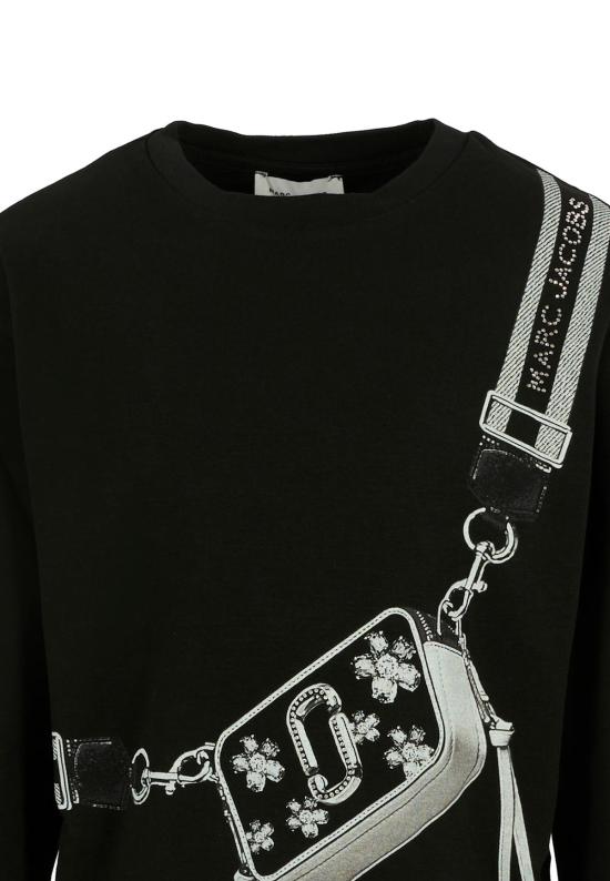  [키즈] 마크제이콥스 원피스 마크 제이콥스 키즈 드레스 (가방 프린트 포함) 블랙 - MARC JACOBS