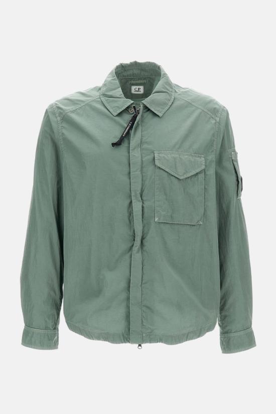  씨피 컴퍼니 자켓 C.P. 컴퍼니 크롬 R 지퍼 렌즈 오버셔츠 그린