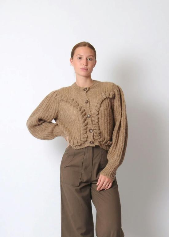  머스 가디건 Mirth Moritz 자수  브라우니 - MIRTH