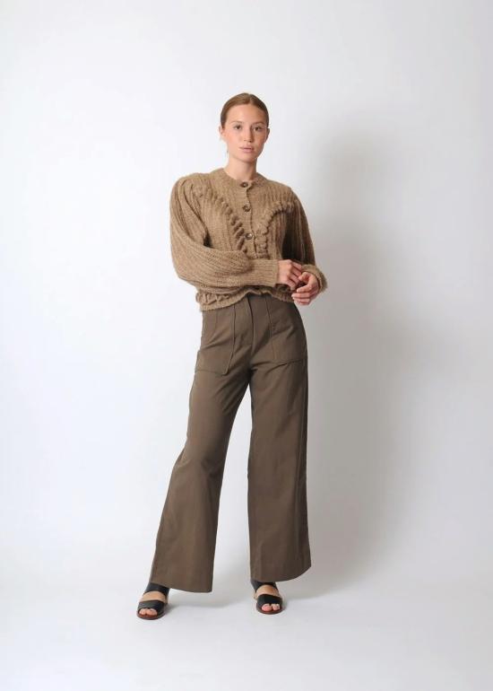  머스 가디건 Mirth Moritz 자수  브라우니 - MIRTH