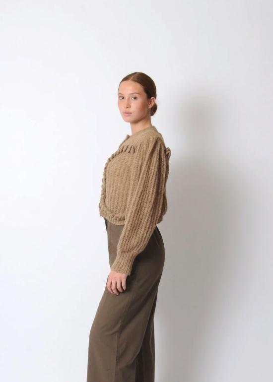  머스 가디건 Mirth Moritz 자수  브라우니 - MIRTH