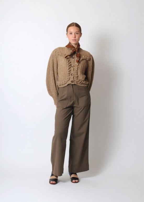  머스 가디건 Mirth Moritz 자수  브라우니 - MIRTH