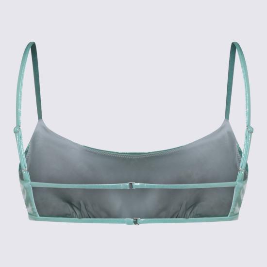  블루마린 비키니 수영복 탑  커버업 파스텔 그린 - BLUMARINE