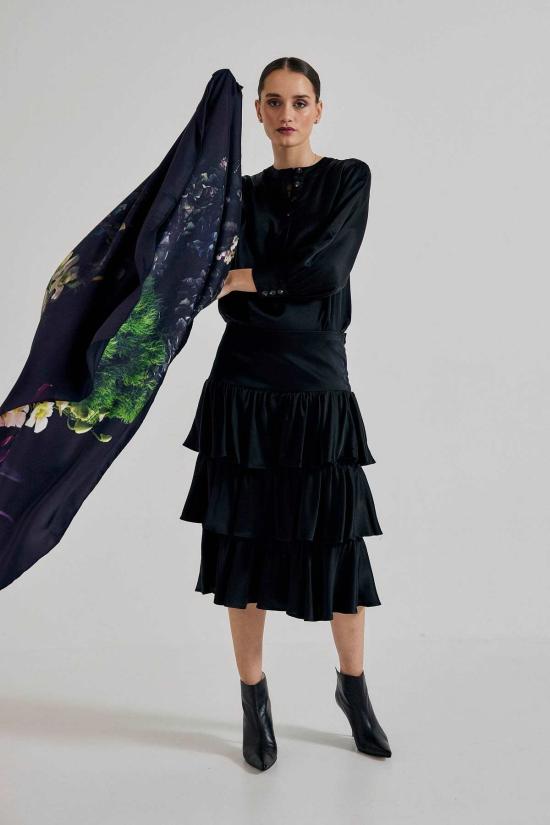  린제이 니콜라스 뉴욕 미디 스커트 린지 니콜라스 뉴욕 엘레나 프란체스카 티어드 스커트 - LINDSAY NICHOLAS NEW YORK