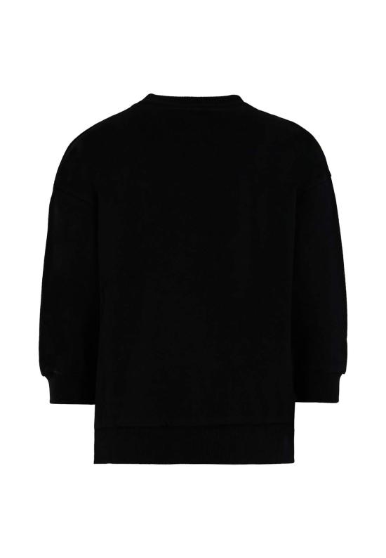  [키즈] 발망 풀오버 로고가 있는 아동용 블랙 스웨트셔츠 - BALMAIN