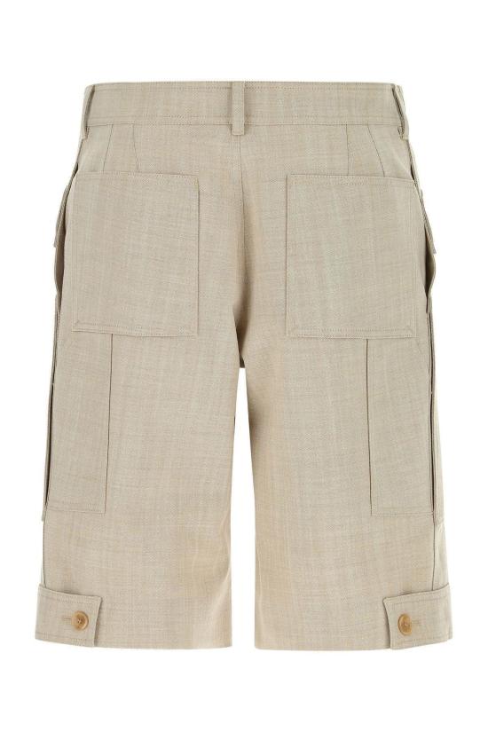  버버리 숏팬츠 샌드 울 버뮤다 쇼츠 베이지 - BURBERRY
