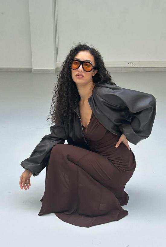  샘디 봄버 자켓 사엠디 개더드 봄버 재킷 - SAEMDI