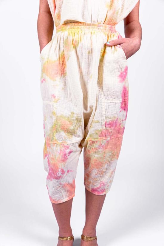  아뜰리에 델핀 크롭 팬츠 아틀리에 델핀 키코 팬츠 시트러스 타이 다이 - ATELIER DELPHINE