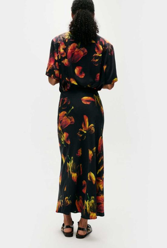  실크 런드리 롱 스커트 롱 바이어스컷 스커트 튤리파 블랙 - SILK LAUNDRY