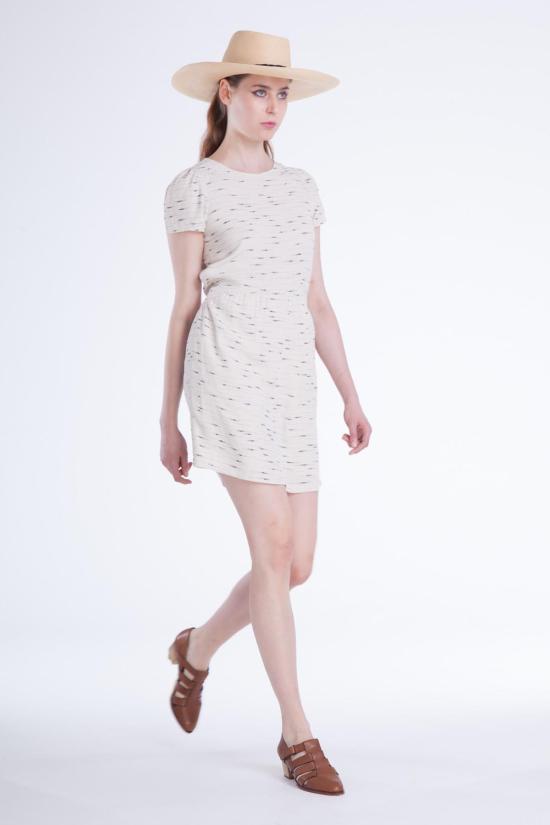  세순 숏 원피스 왁스코코 드레스 고아 프린트 - SESSUN