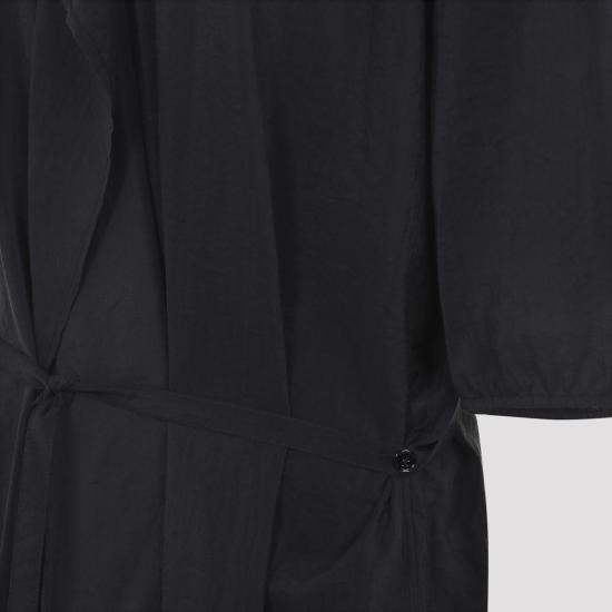  르메르 롱 원피스 비대칭 셔츠 드레스 블랙 - LEMAIRE