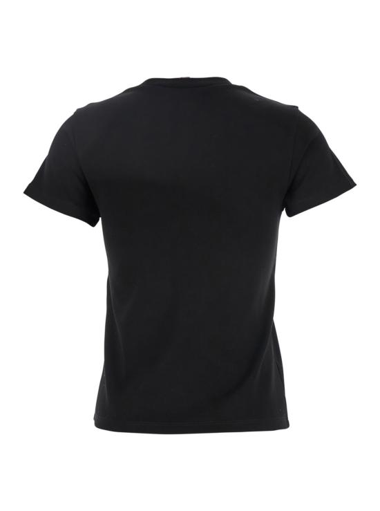  알렉산더 맥퀸 반팔 티셔츠 크루넥 티셔츠 (해골 자수, 블랙) - ALEXANDER MCQUEEN