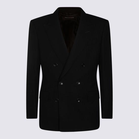  톰포드 수트 자켓 톰 포드 블랙 울 블레이저 블랙