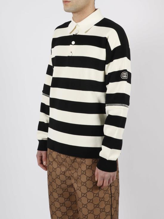  구찌 폴로 티셔츠 저지 화이트 - GUCCI