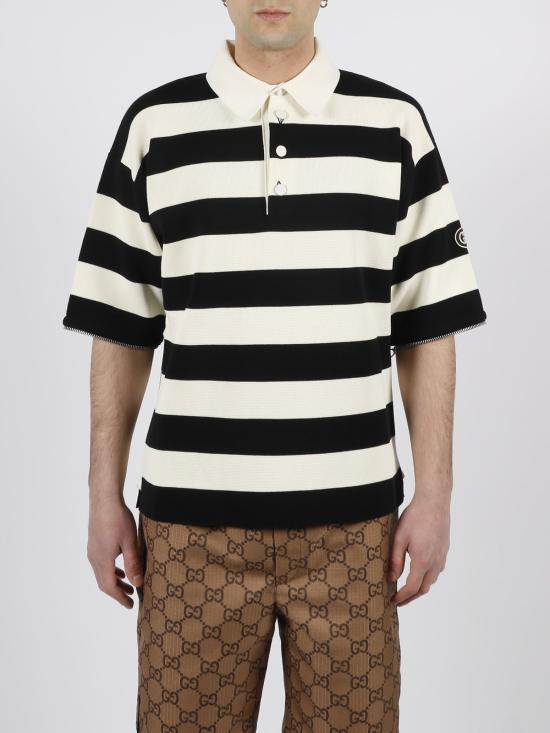  구찌 폴로 티셔츠 저지 화이트 - GUCCI