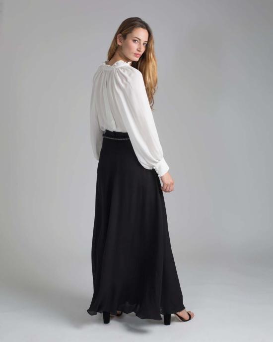  보즈 블라우스 조젯 실크 비숍 슬리브 - VOZ