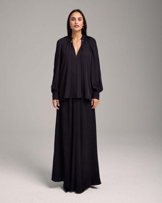  보즈 블라우스 조젯 실크 비숍 슬리브 - VOZ