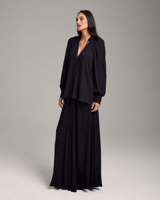  보즈 블라우스 조젯 실크 비숍 슬리브 - VOZ