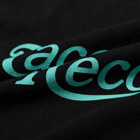  Tacoma Fuji Records 반팔 티셔츠 타코마 후지 레코드 스크립트 로고 티셔츠 (와타나베 슌타로 디자인) 블랙 - TACOMA FUJI RECORDS