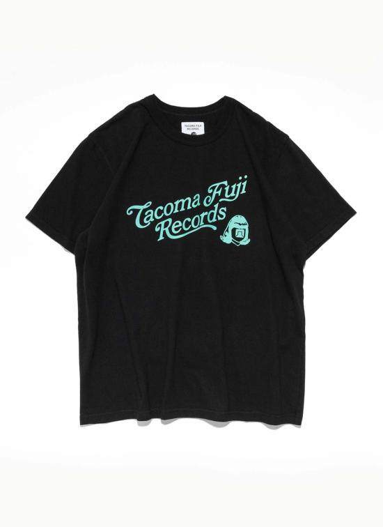  Tacoma Fuji Records 반팔 티셔츠 타코마 후지 레코드 스크립트 로고 티셔츠 (와타나베 슌타로 디자인) 블랙