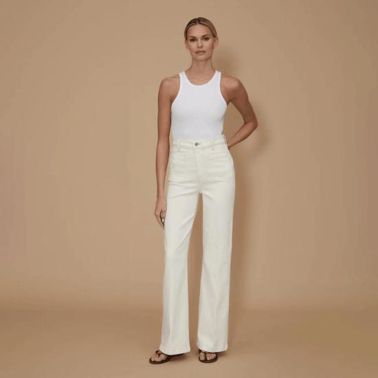  르장 데님 팬츠 Le Jean 버지니아 와이드 레그 진 - LE JEAN