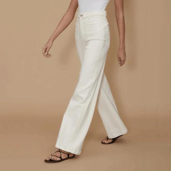  르장 데님 팬츠 Le Jean 버지니아 와이드 레그 진 - LE JEAN