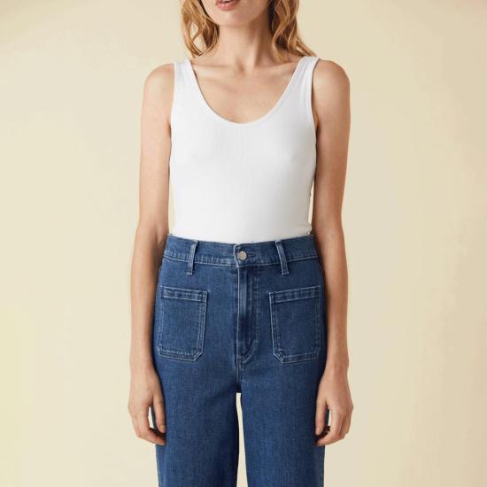  르장 데님 팬츠 Le Jean 버지니아 와이드 레그 진 - LE JEAN