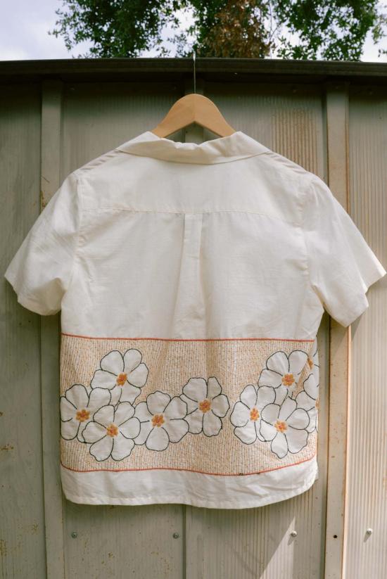  제스 미니 블라우스 자수 코튼 라구나 라운지 셔츠 - JESS MEANY