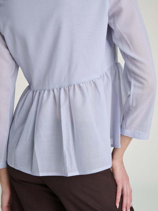  설리번 블라우스 설리반 카이아 페플럼  라이트 블루 - SULLIVAN