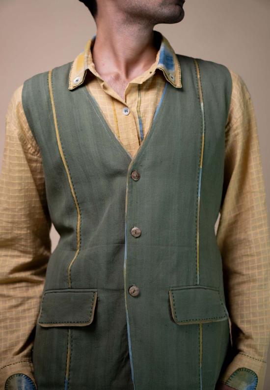  이키비 베스트 메도우즈 남녀공용 긴 조끼 (녹색) - IKKIVI