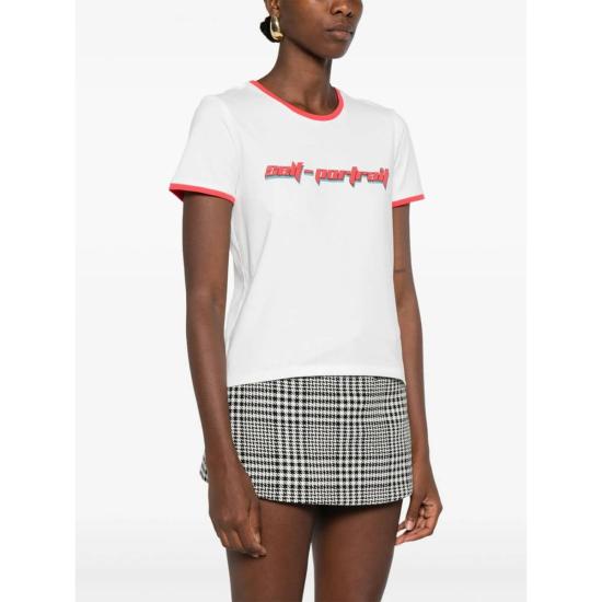  셀프 포트레이트 반팔 티셔츠 티셔츠 화이트 - SELF PORTRAIT