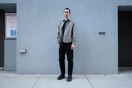  Steven Alan 긴팔 셔츠 스티븐 앨런 스냅  딥 샌드 - STEVEN ALAN