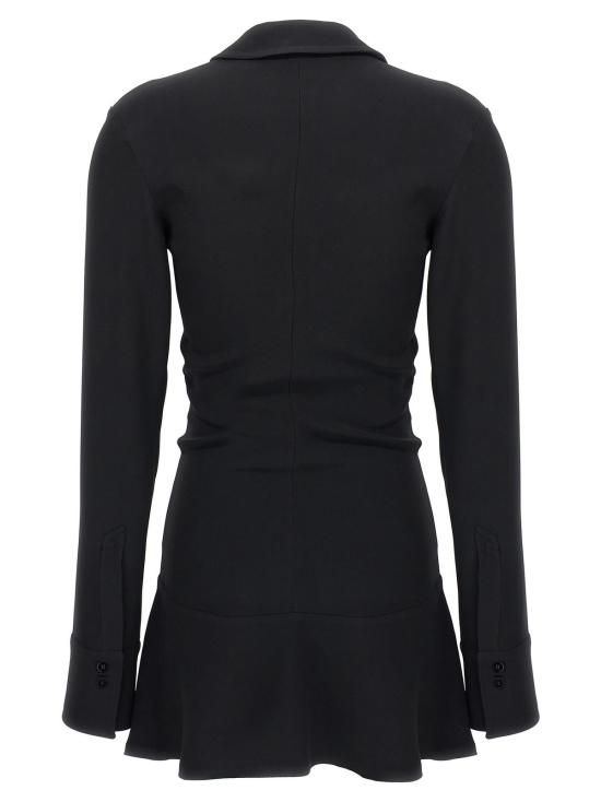  디 아티코 숏 원피스 아티코 미니 폴로 드레스 블랙 - THE ATTICO